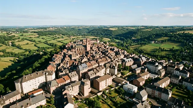 Vue aérienne — Aveyron — illustration, ne représente aucun établissement