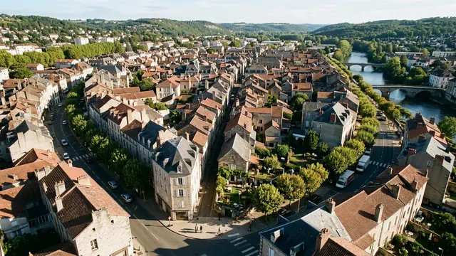 Vue aérienne — Corrèze — illustration, ne représente aucun établissement