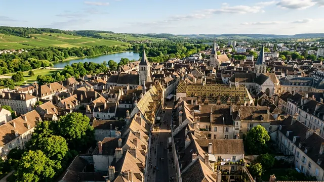 Vue aérienne — Côte-d'Or — illustration, ne représente aucun établissement