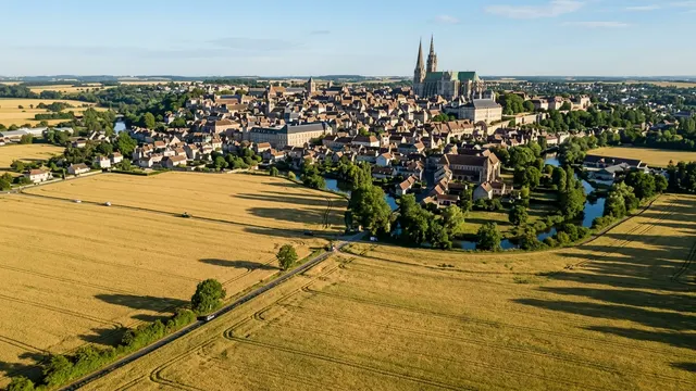 Vue aérienne — Eure-et-Loir — illustration, ne représente aucun établissement