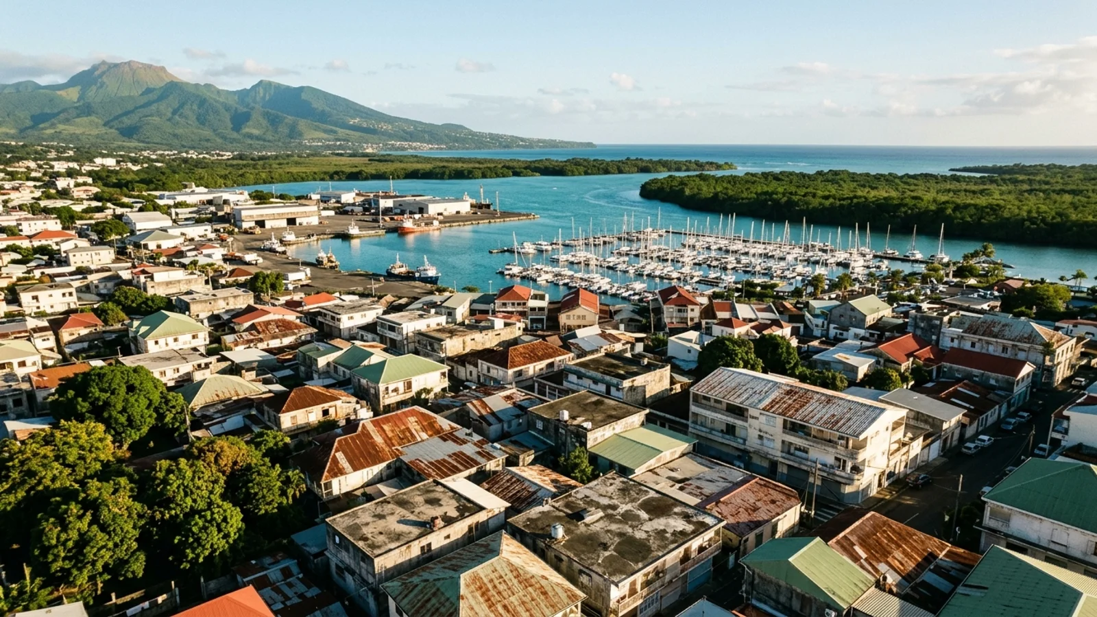 Paysage Guadeloupe — illustration, ne représente aucun établissement