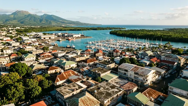 Vue aérienne — Guadeloupe — illustration, ne représente aucun établissement