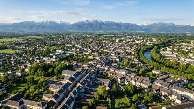 Vue aérienne — Hautes-Pyrénées — illustration, ne représente aucun établissement