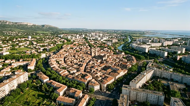 Vue aérienne — Hérault — illustration, ne représente aucun établissement