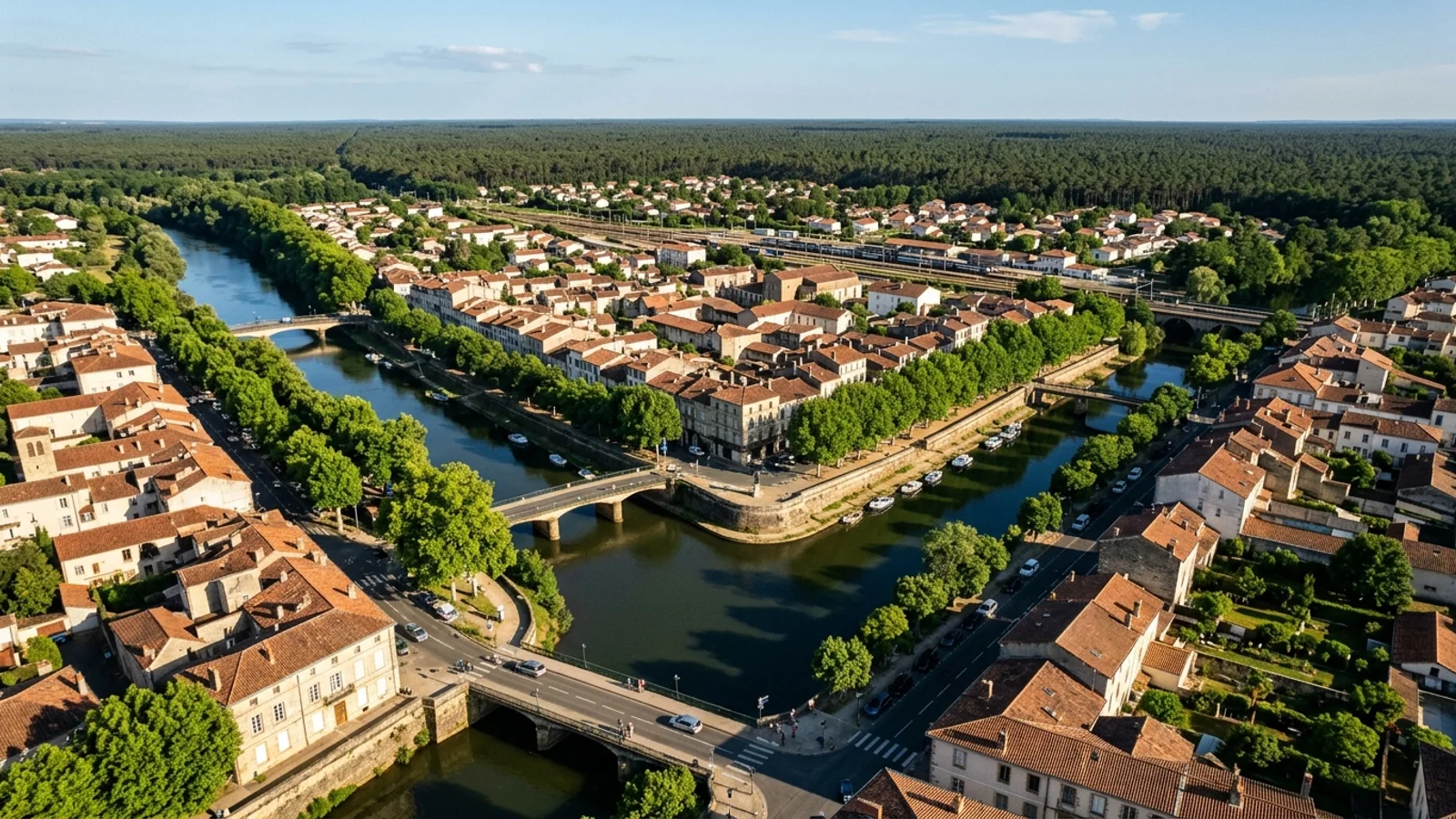 Paysage Landes — illustration, ne représente aucun établissement