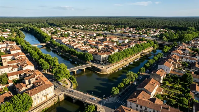 Vue aérienne — Landes — illustration, ne représente aucun établissement