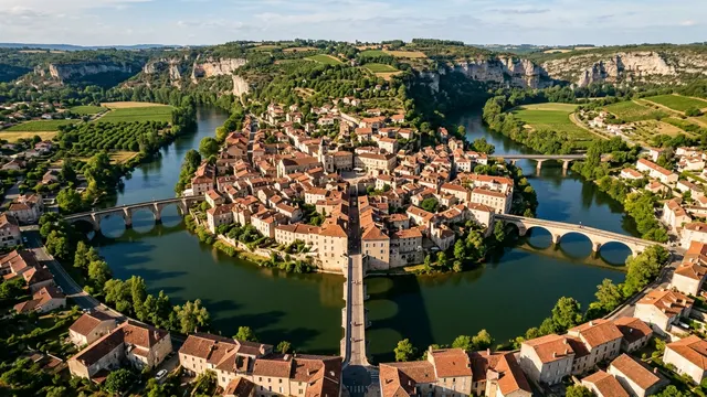 Vue aérienne — Lot — illustration, ne représente aucun établissement