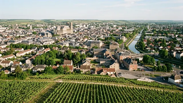 Vue aérienne — Marne — illustration, ne représente aucun établissement