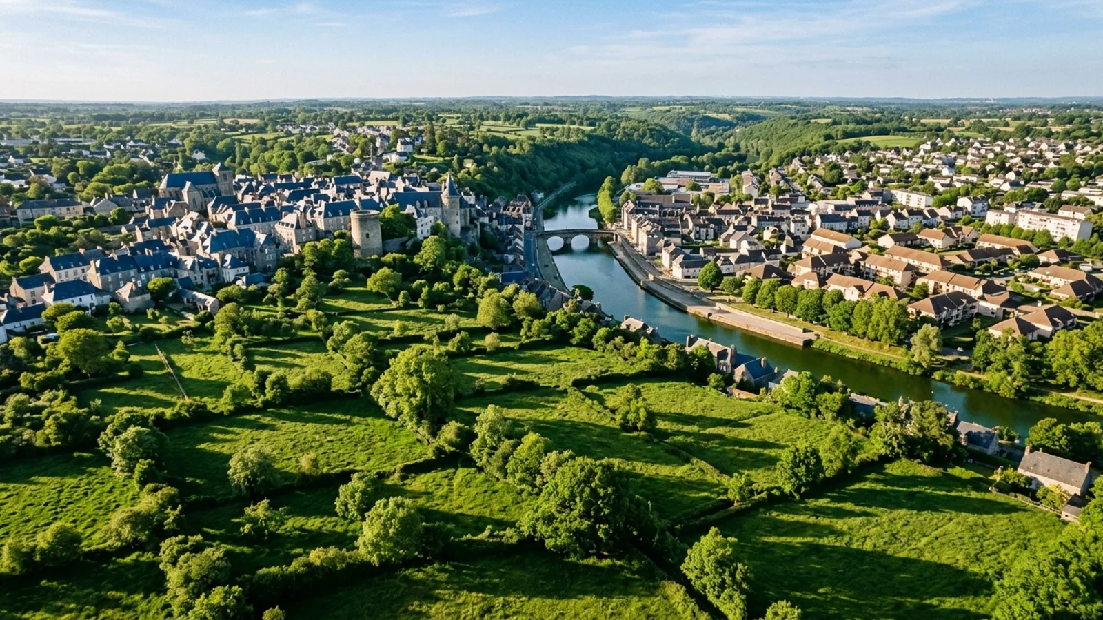 Paysage Mayenne — illustration, ne représente aucun établissement