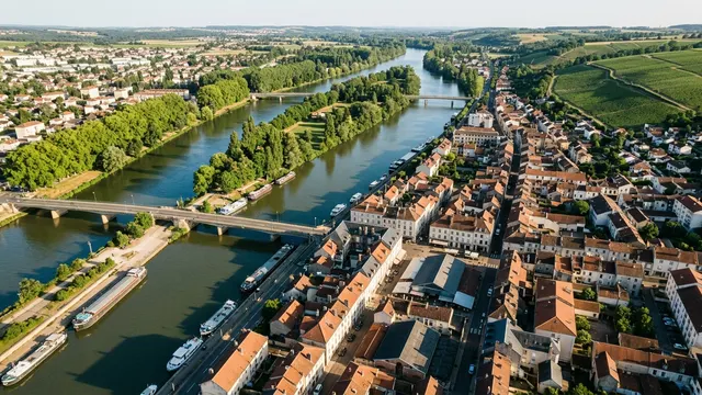 Vue aérienne — Saône-et-Loire — illustration, ne représente aucun établissement