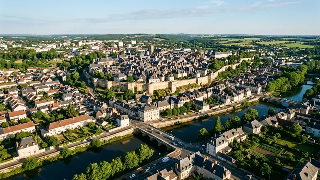 Vue aérienne — Sarthe — illustration, ne représente aucun établissement