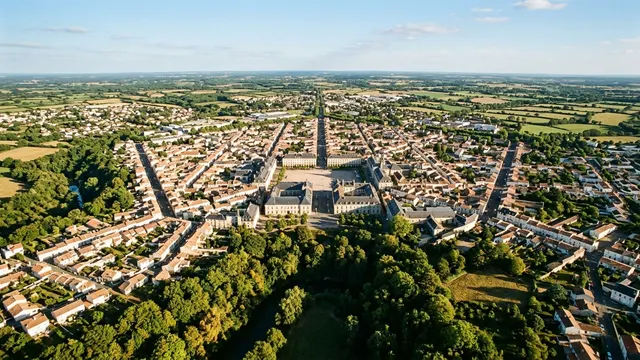 Vue aérienne — Vendée — illustration, ne représente aucun établissement