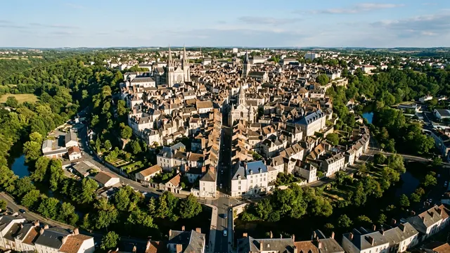 Vue aérienne — Vienne — illustration, ne représente aucun établissement